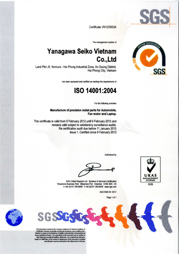 Vietnam ISO Registration Certificate:14001